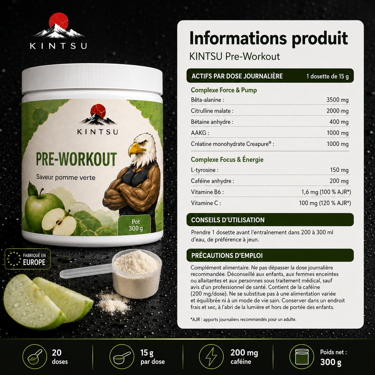 PRE-WORKOUT POMME VERTE